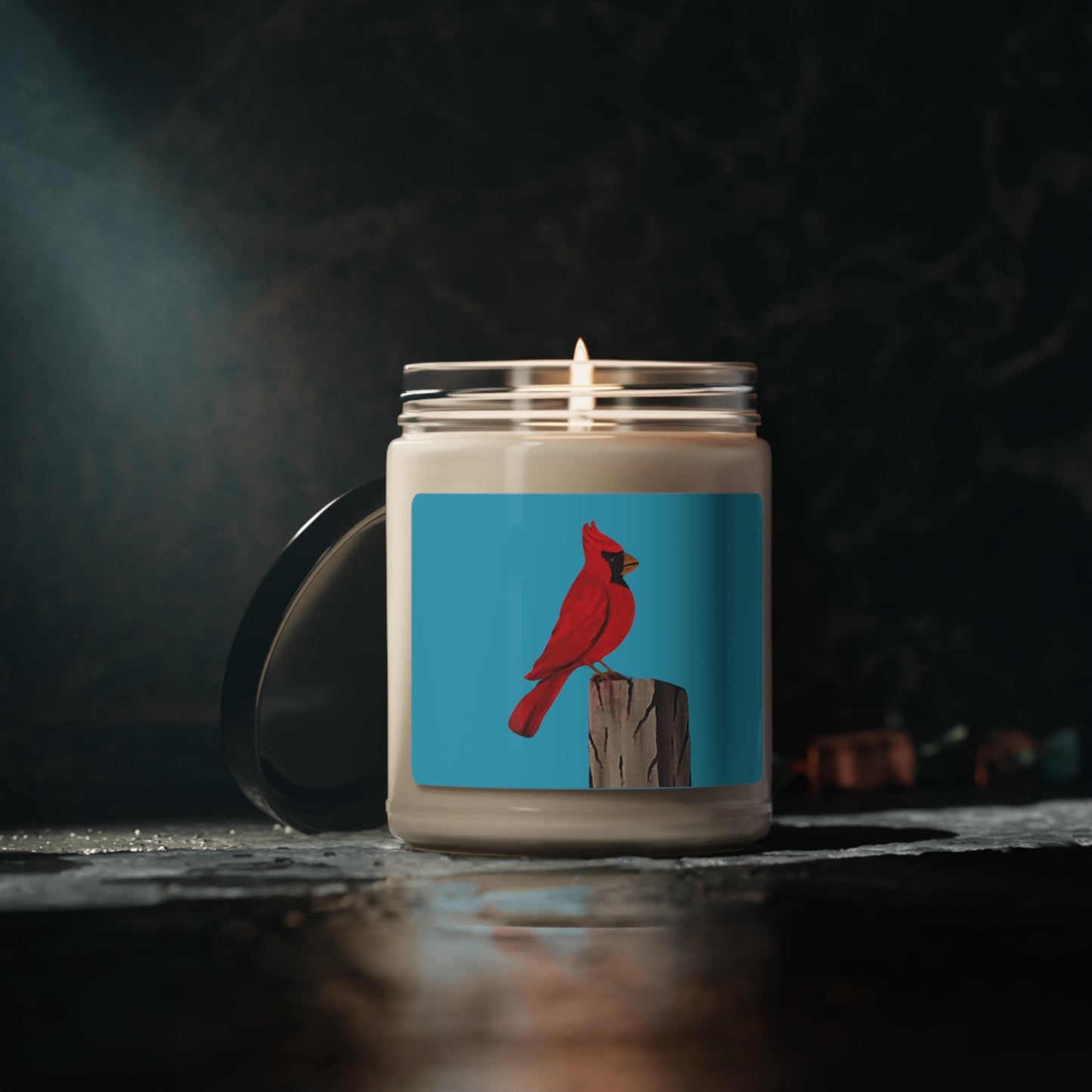 Cardinal on a Post Scented Soy Candle, 9oz