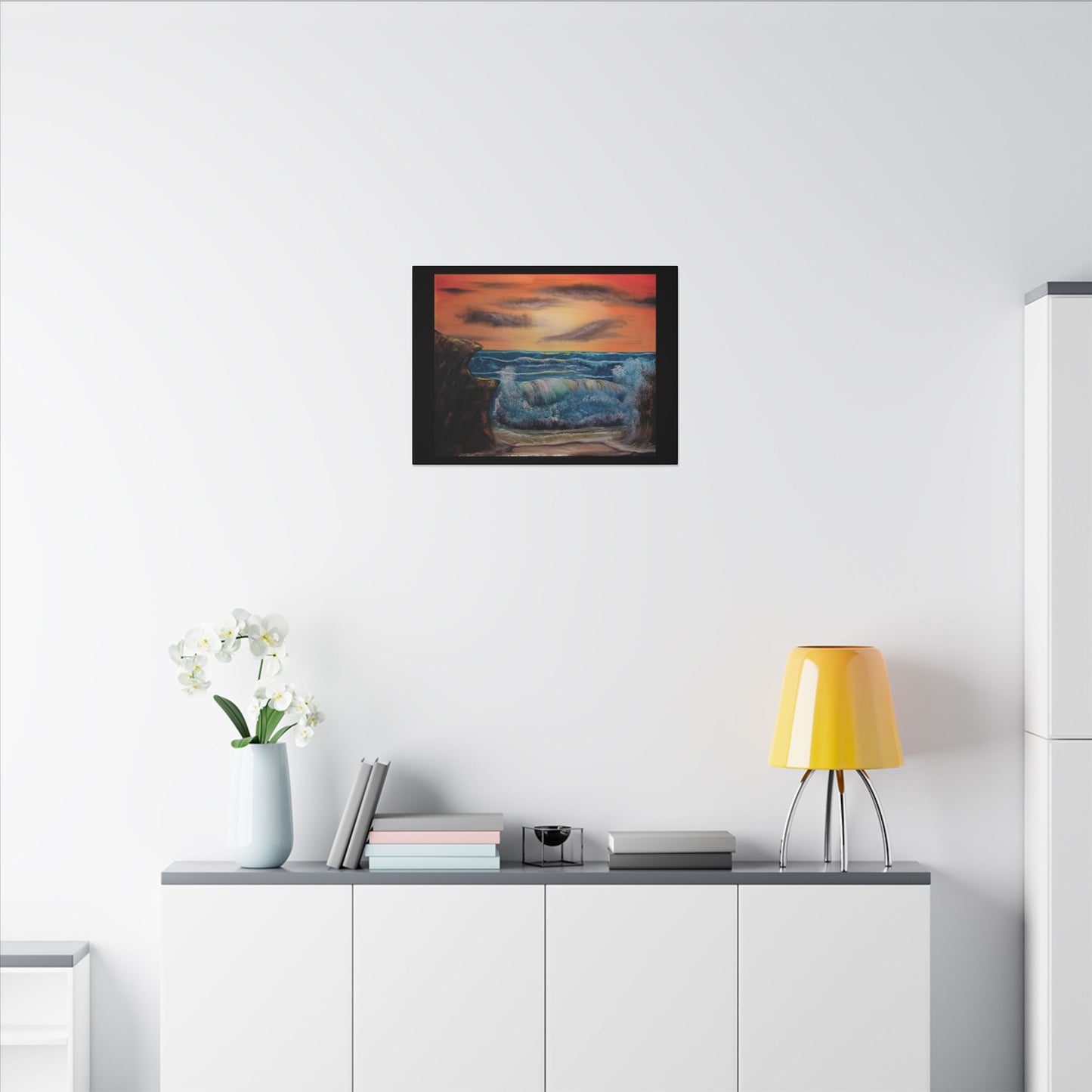 Sunset Ocean Wave Canvas Print — Seascape Wall Art