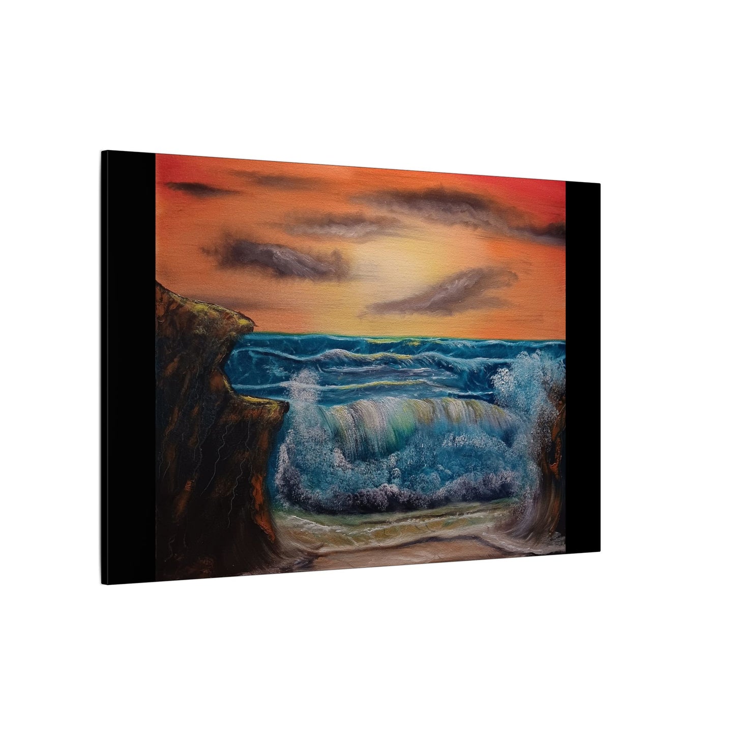 Sunset Ocean Wave Canvas Print — Seascape Wall Art