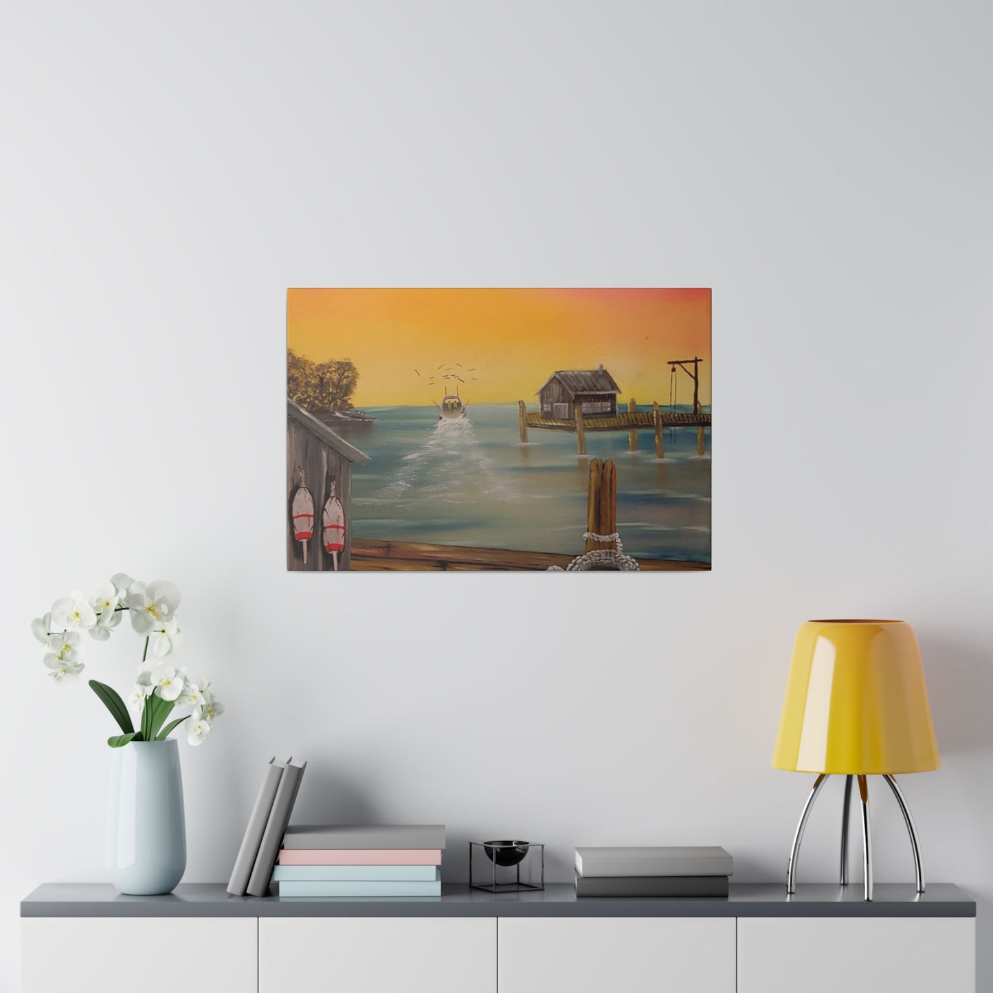 New England Sunrise Matte Canvas, Stretched, 0.75"