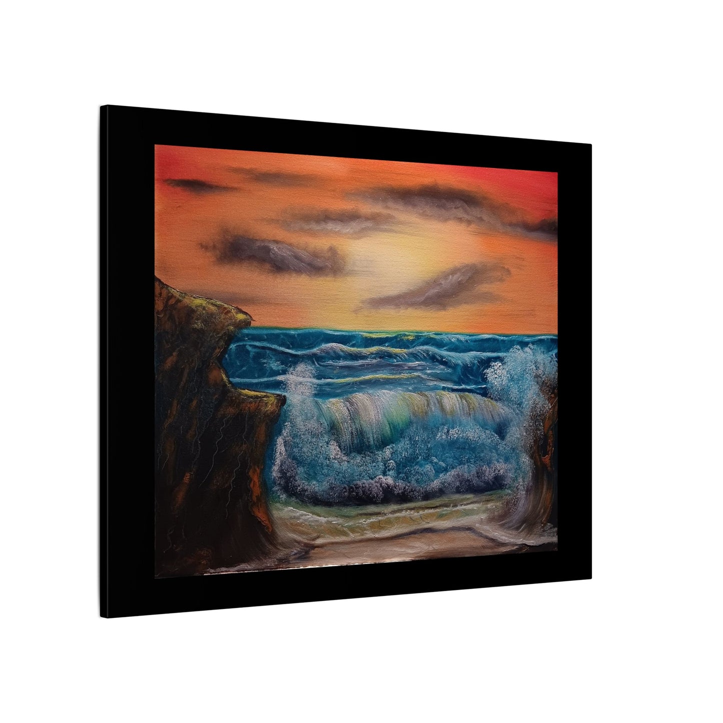 Sunset Ocean Wave Canvas Print — Seascape Wall Art
