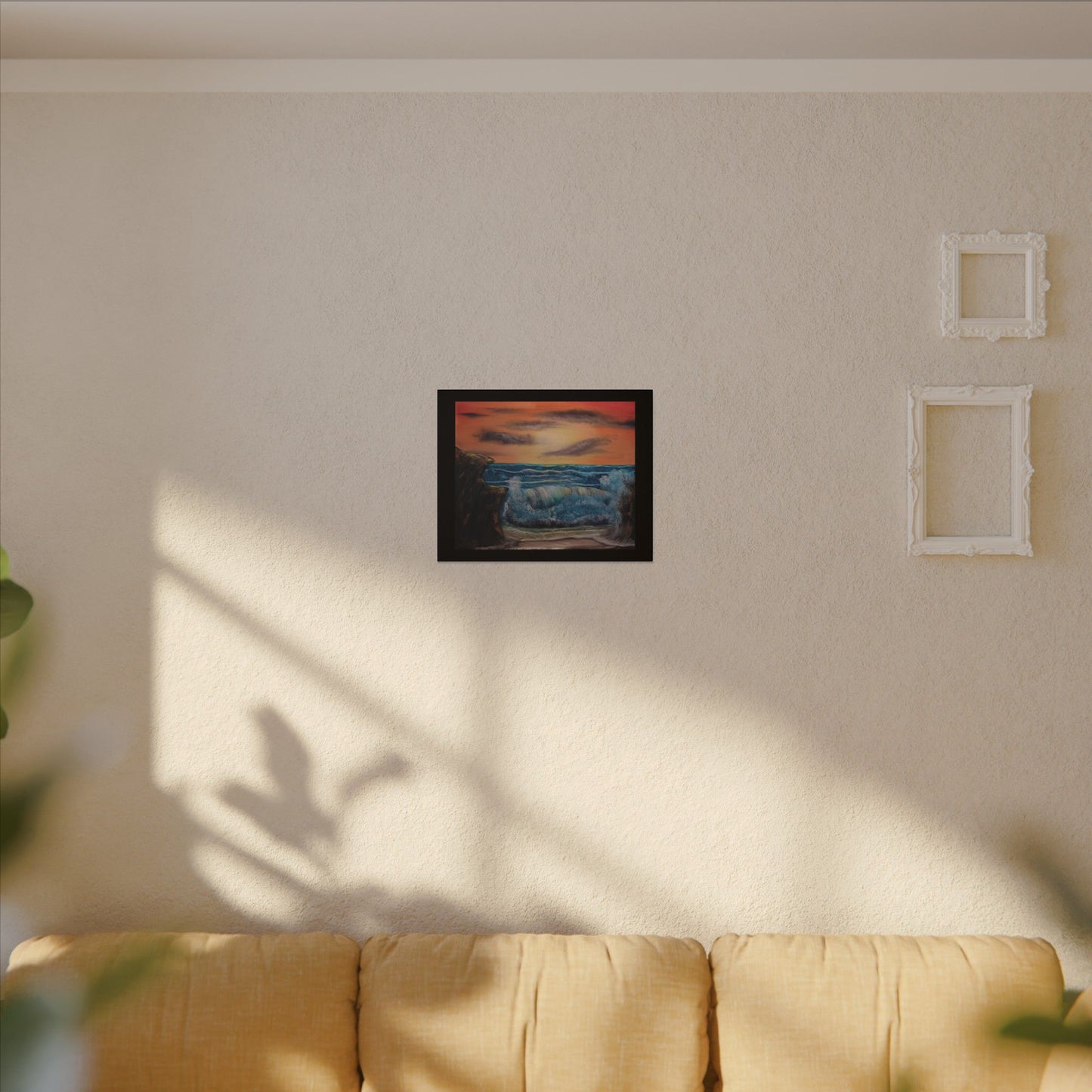 Sunset Ocean Wave Canvas Print — Seascape Wall Art