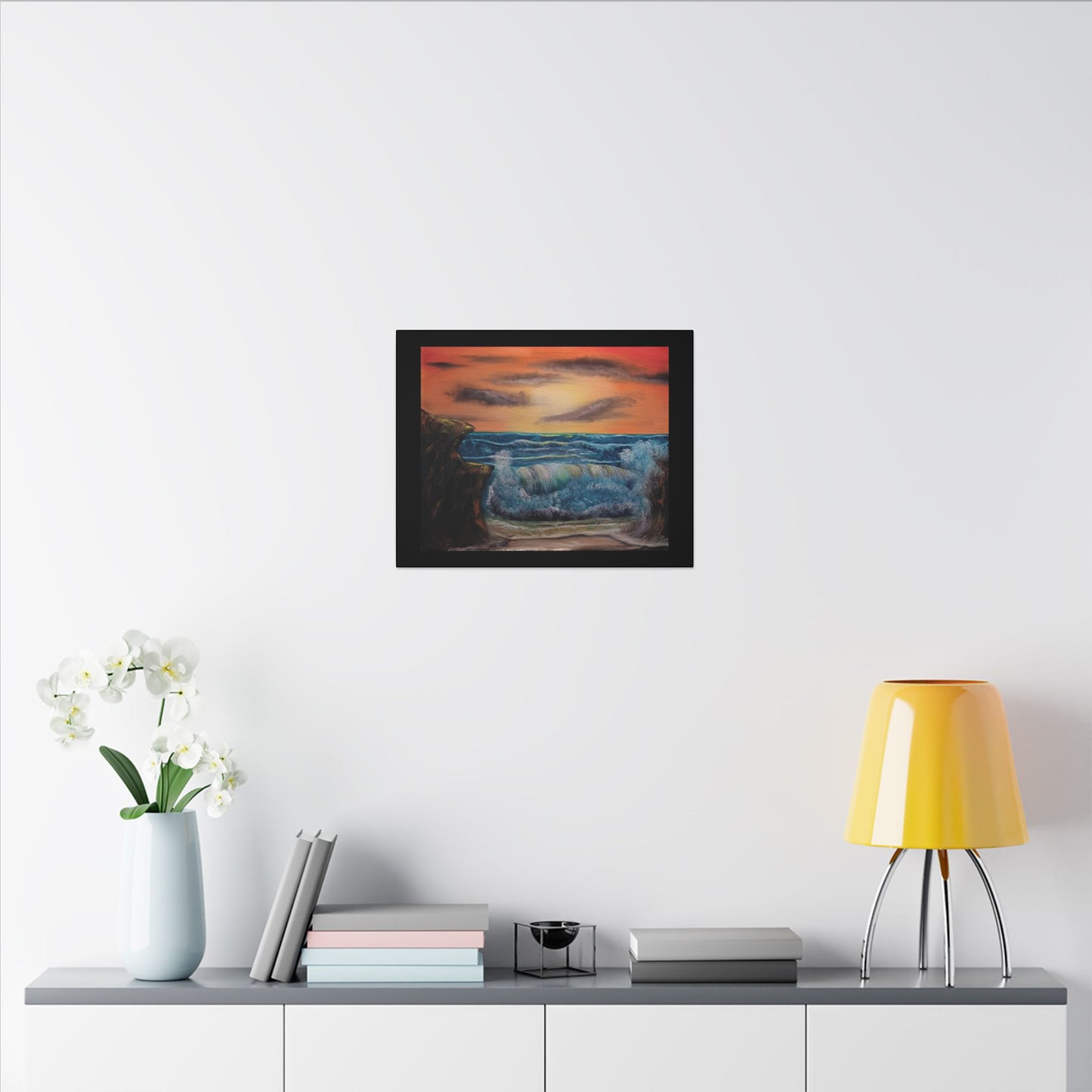 Sunset Ocean Wave Canvas Print — Seascape Wall Art