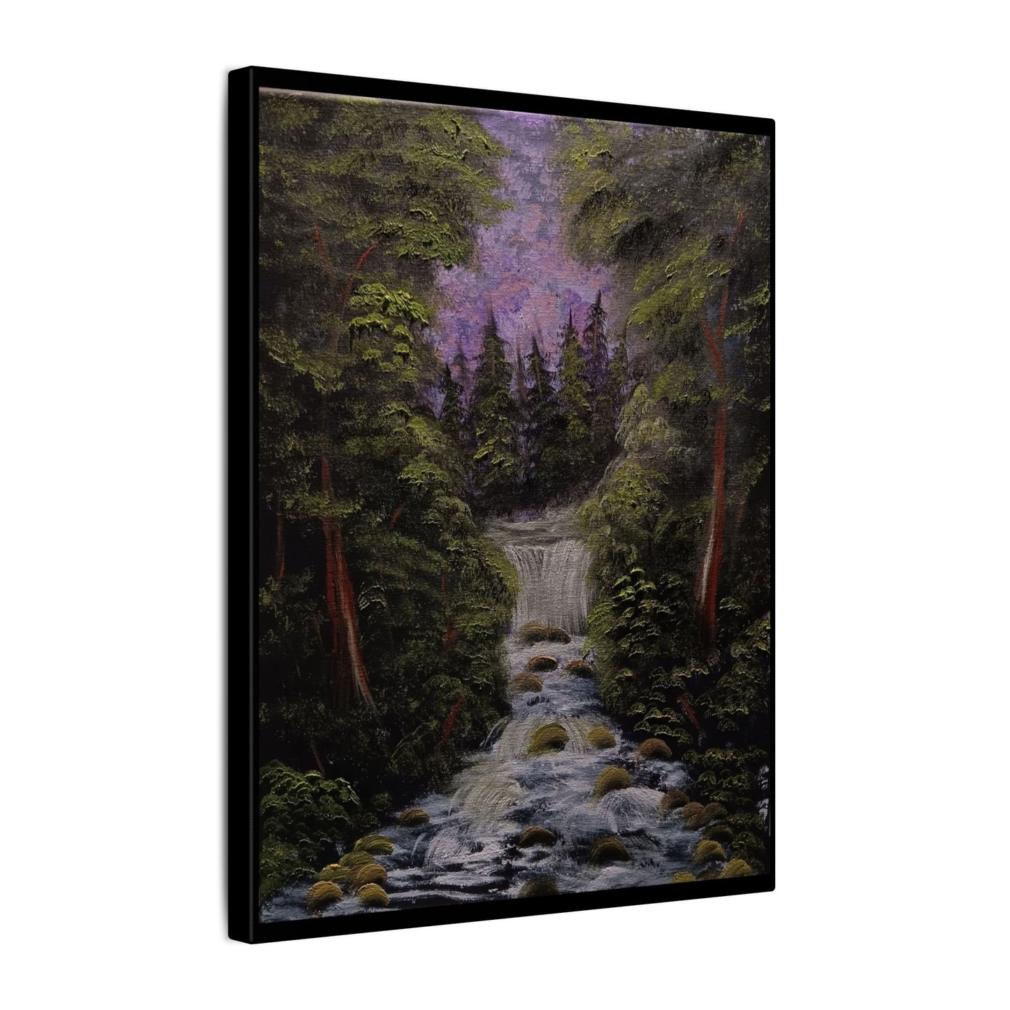 Waterfall Forest Canvas Wall Art — Matte Stretched Nature Print