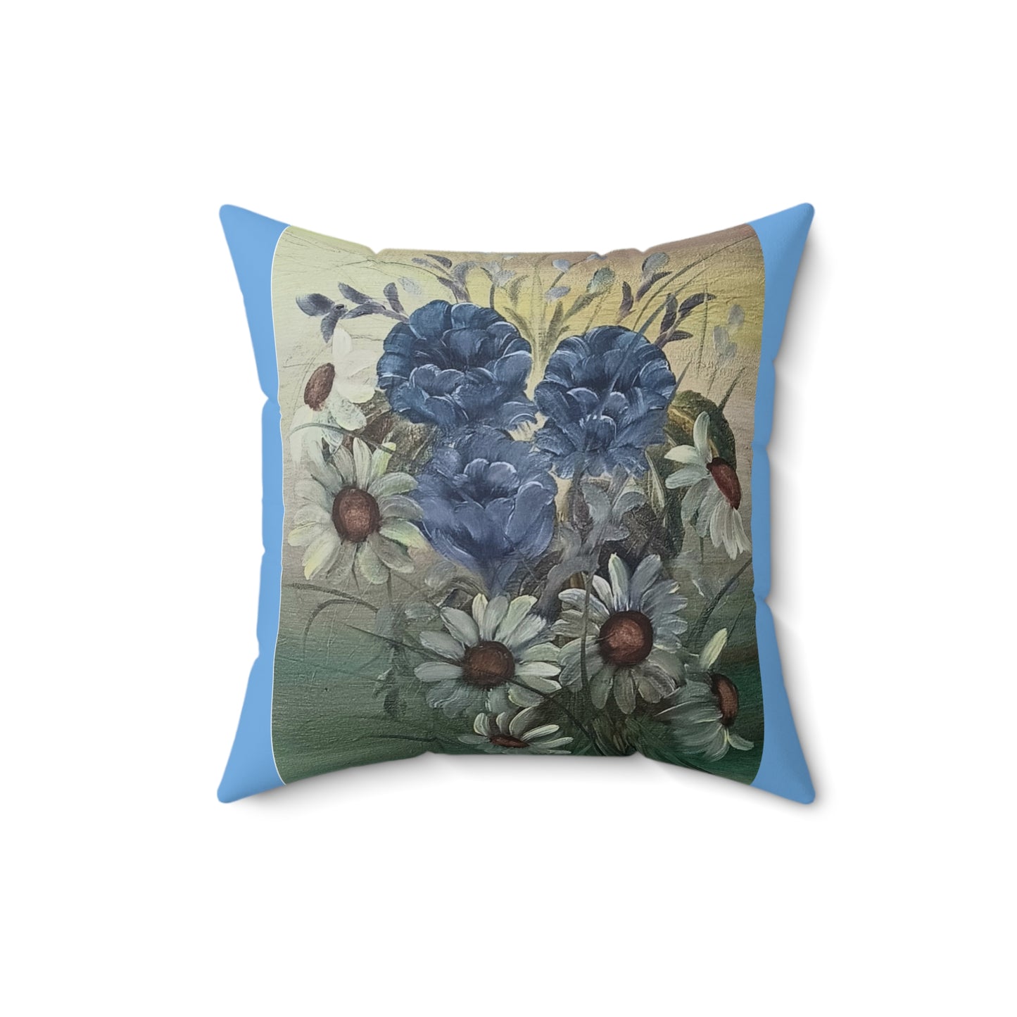 Flowers & Daisies Spun Polyester Square Pillow