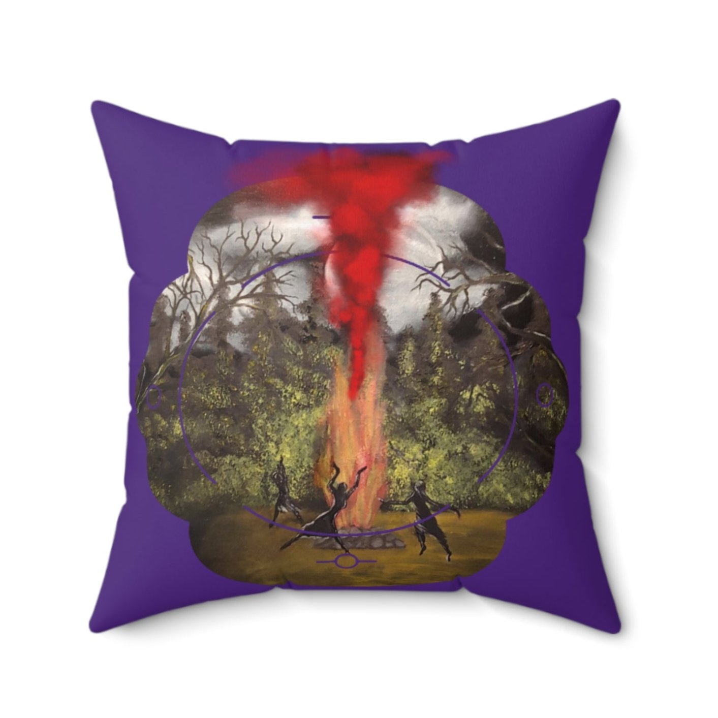 Full moon ritual...Spun Polyester Square Pillow