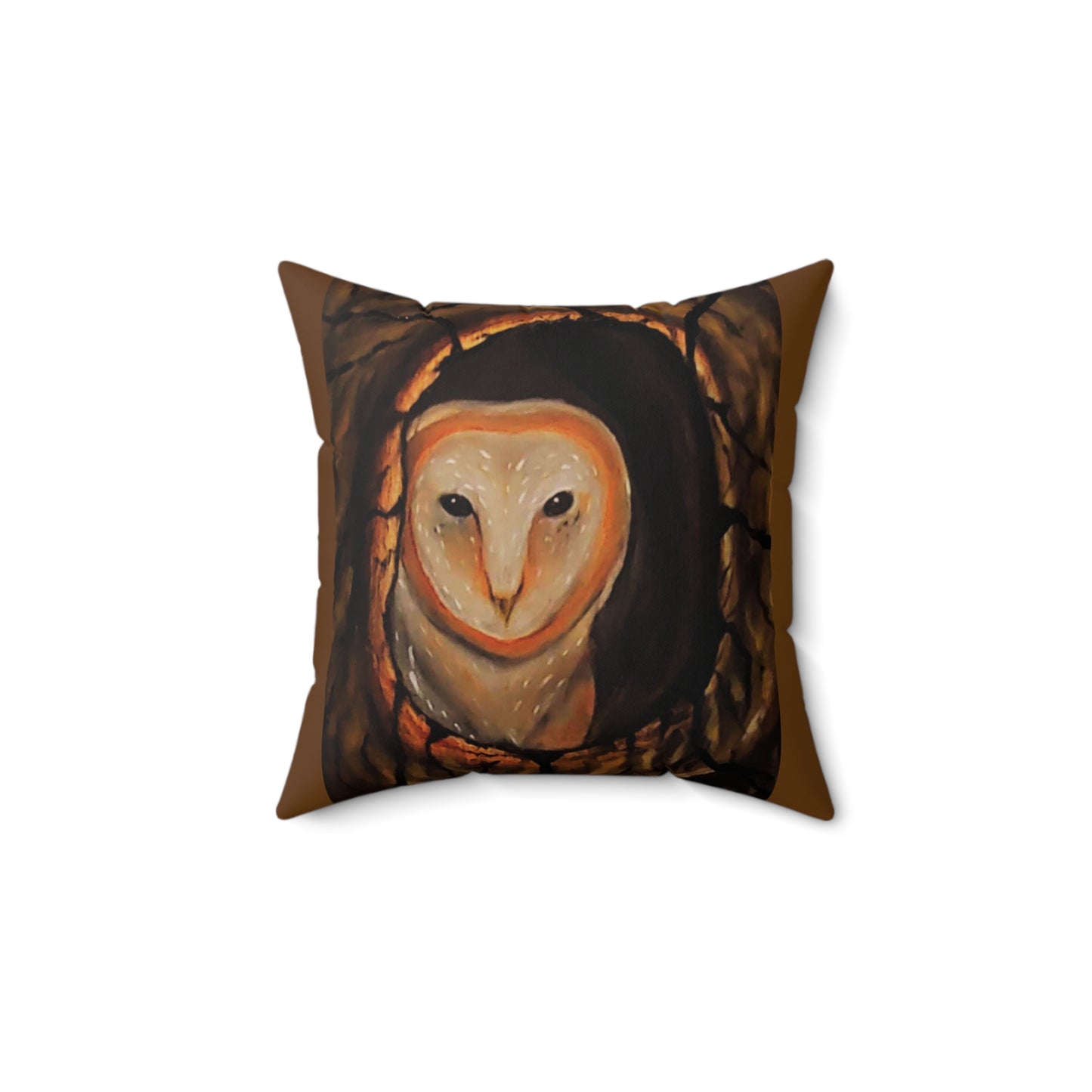 Owl in a Tree - Original Painting - 4 Sizes Available square pillow