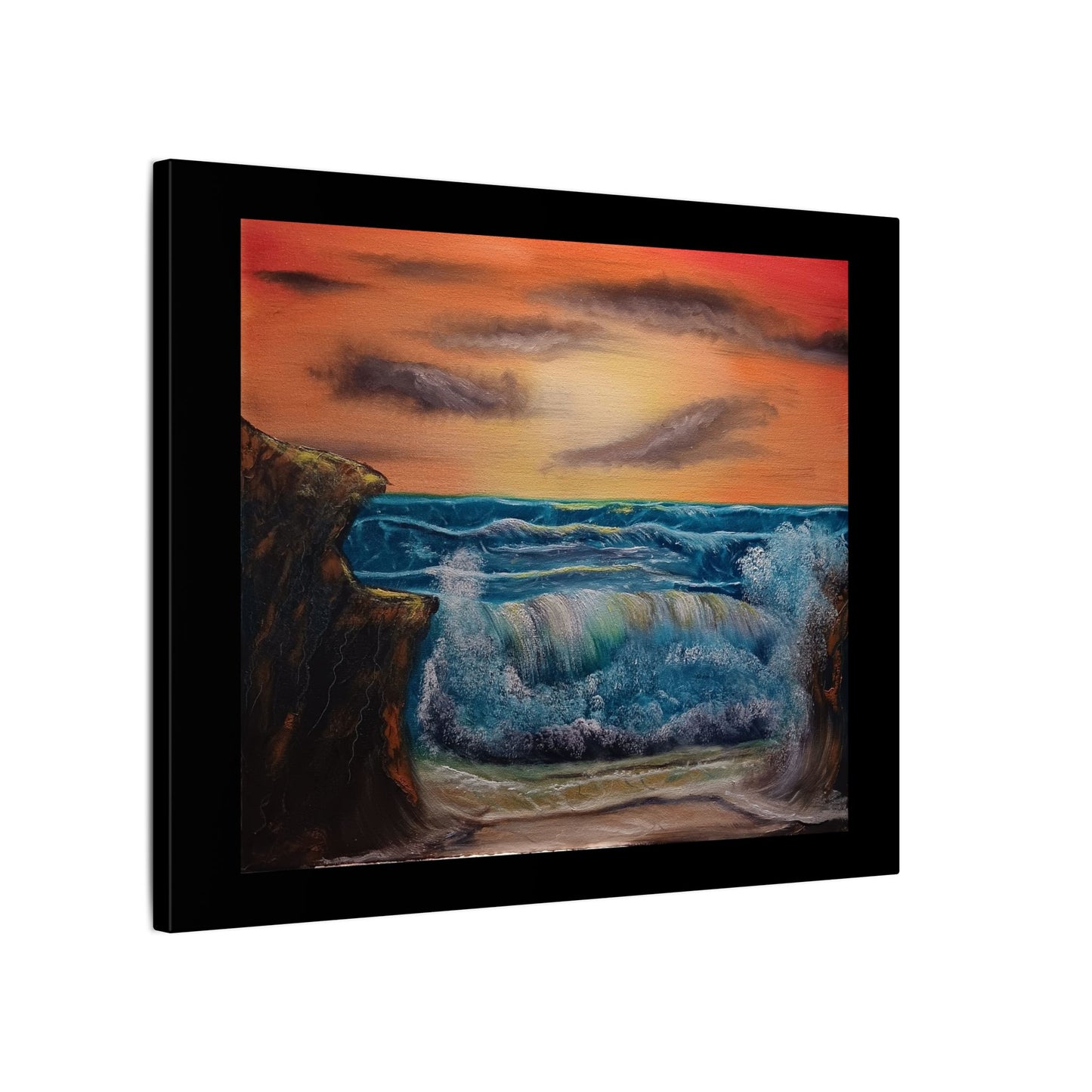 Sunset Ocean Wave Canvas Print — Seascape Wall Art