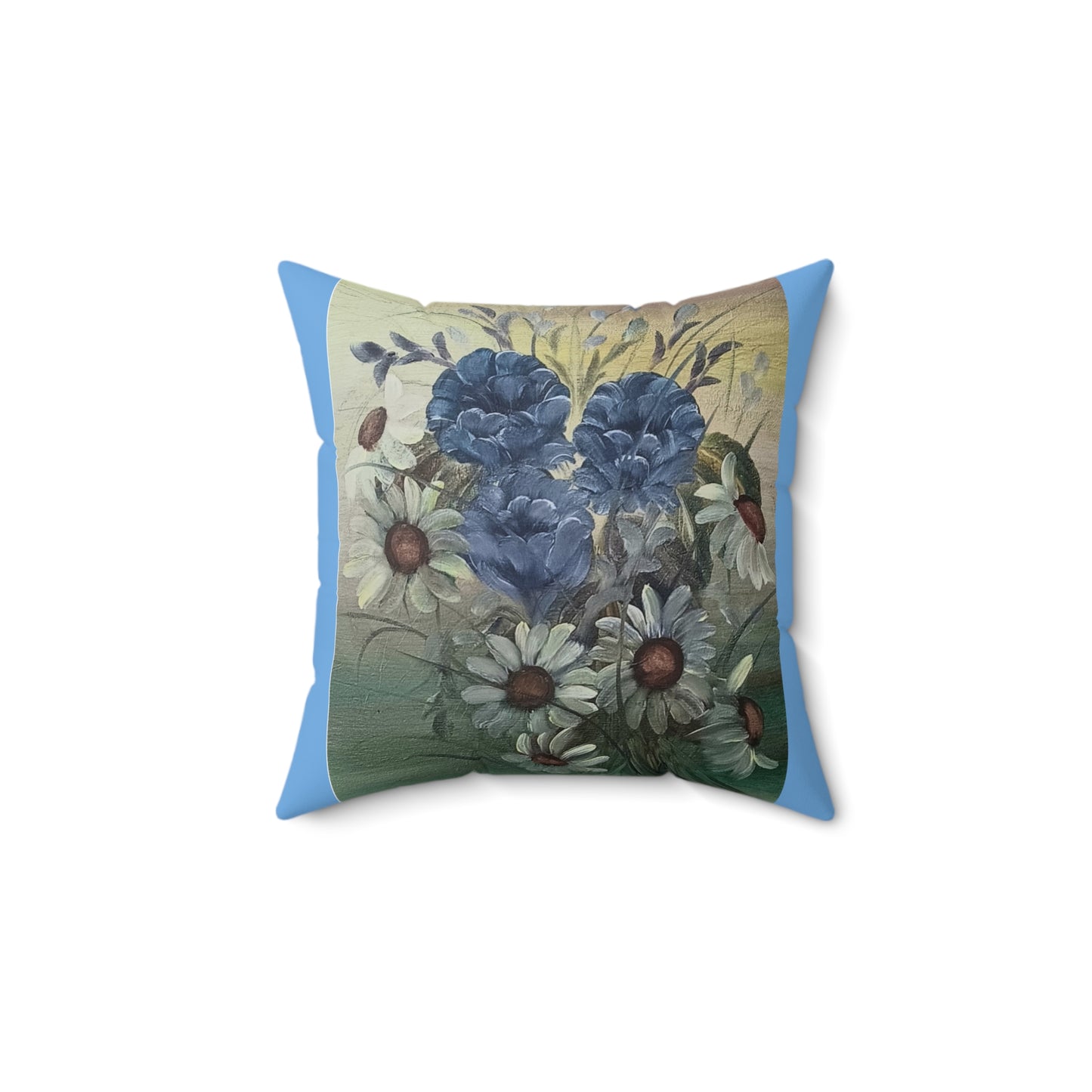 Flowers & Daisies Spun Polyester Square Pillow