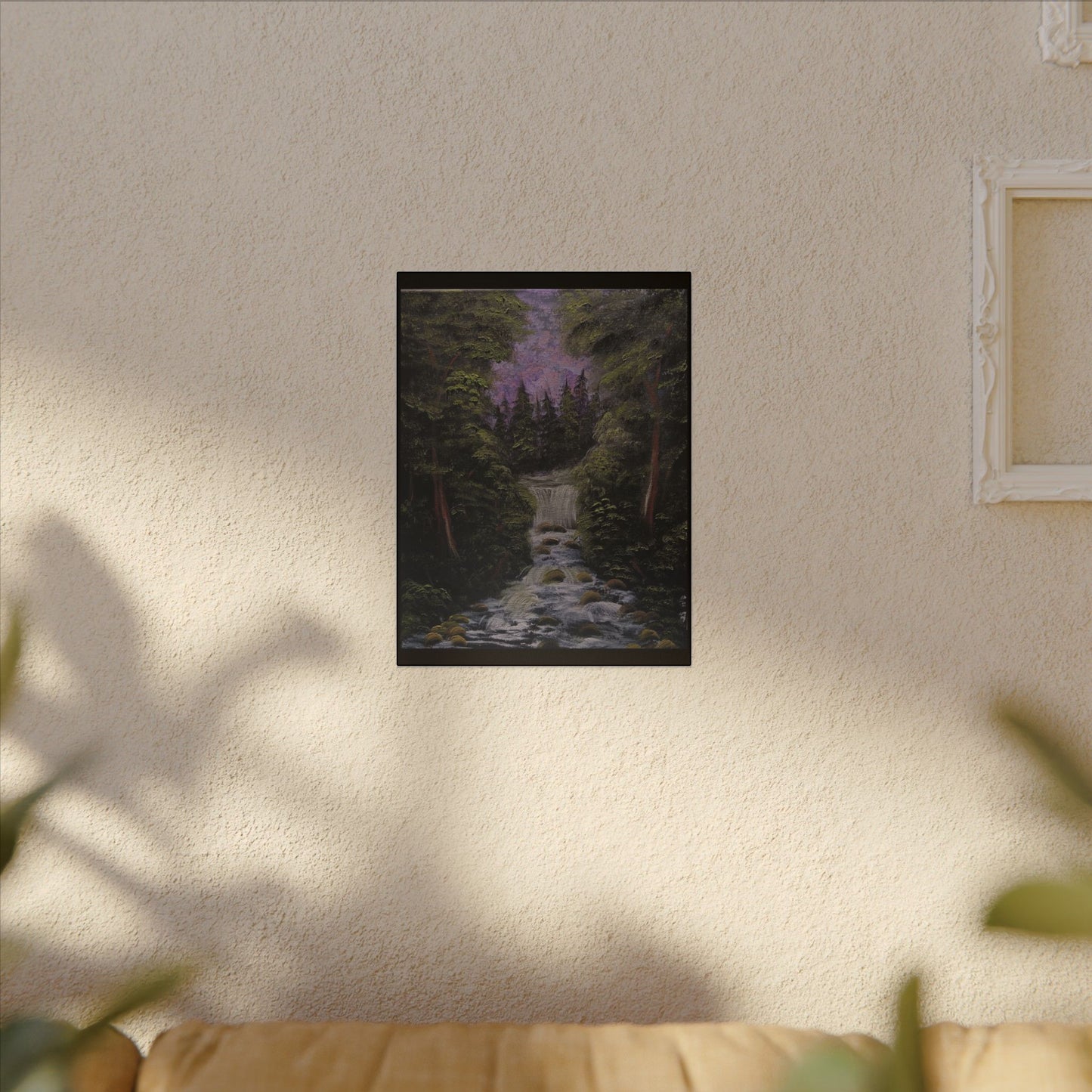 Waterfall Forest Canvas Wall Art — Matte Stretched Nature Print