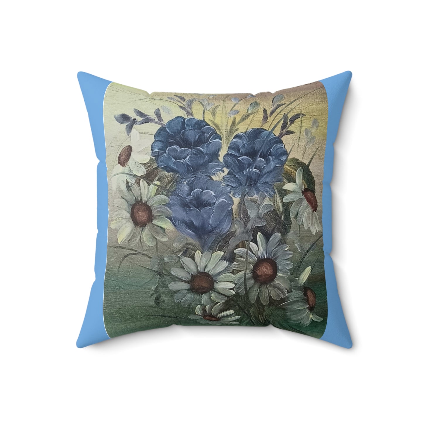 Flowers & Daisies Spun Polyester Square Pillow