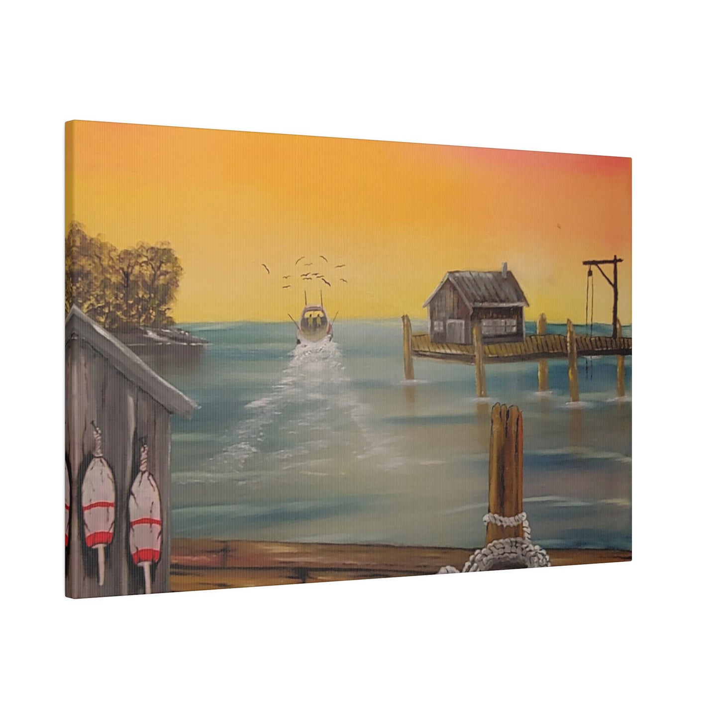 New England Sunrise Matte Canvas, Stretched, 0.75"