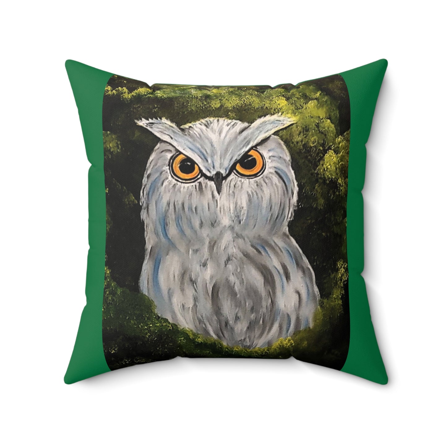 Owl looking at you Spun Polyester Square Pillow