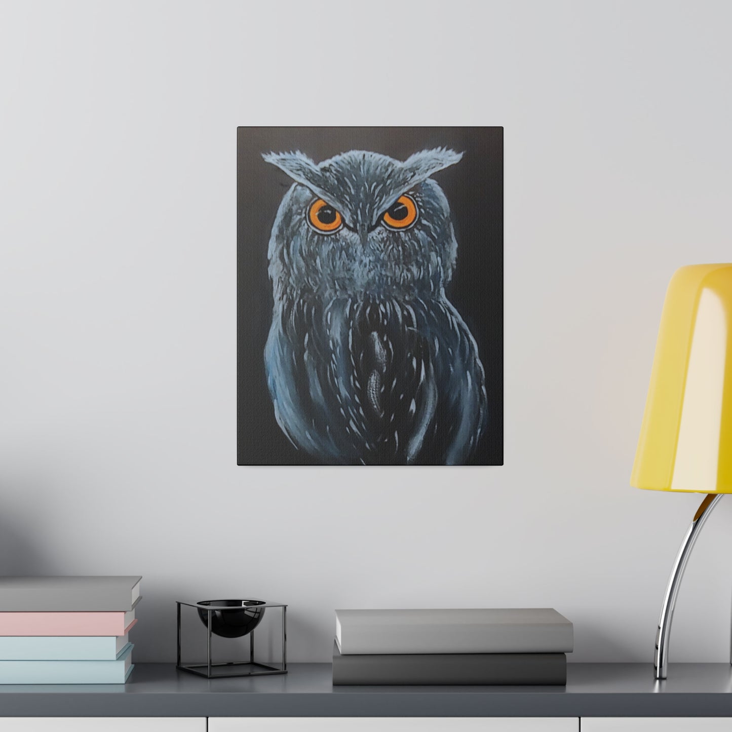 Great Horned Owl...Matte Canvas, Stretched, 0.75"