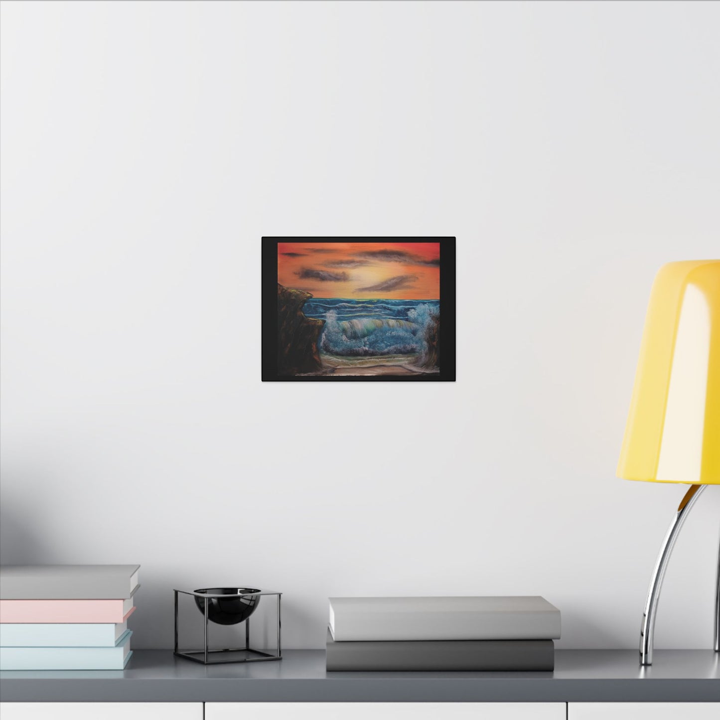 Sunset Ocean Wave Canvas Print — Seascape Wall Art