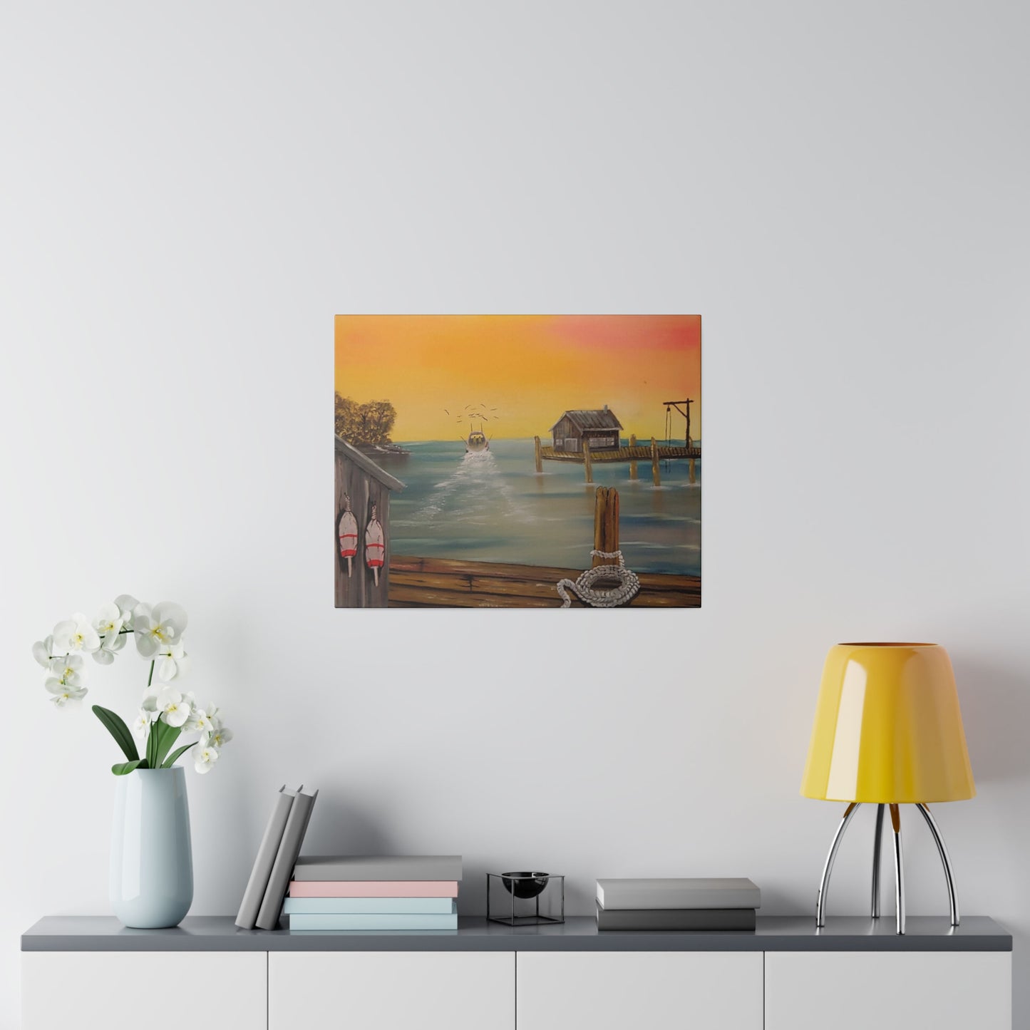 New England Sunrise Matte Canvas, Stretched, 0.75"