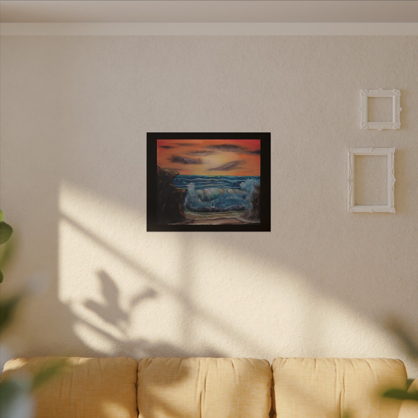 Sunset Ocean Wave Canvas Print — Seascape Wall Art