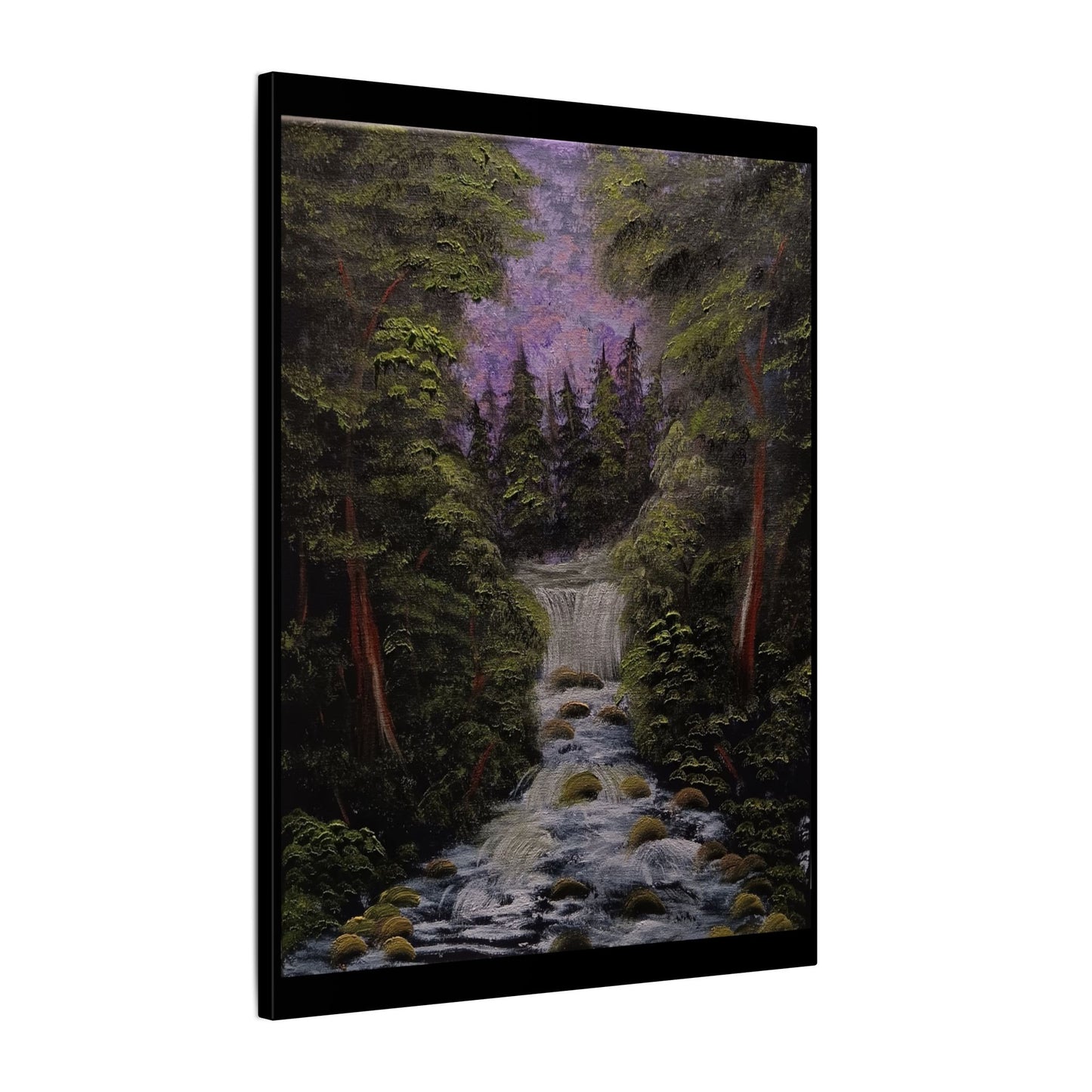 Waterfall Forest Canvas Wall Art — Matte Stretched Nature Print