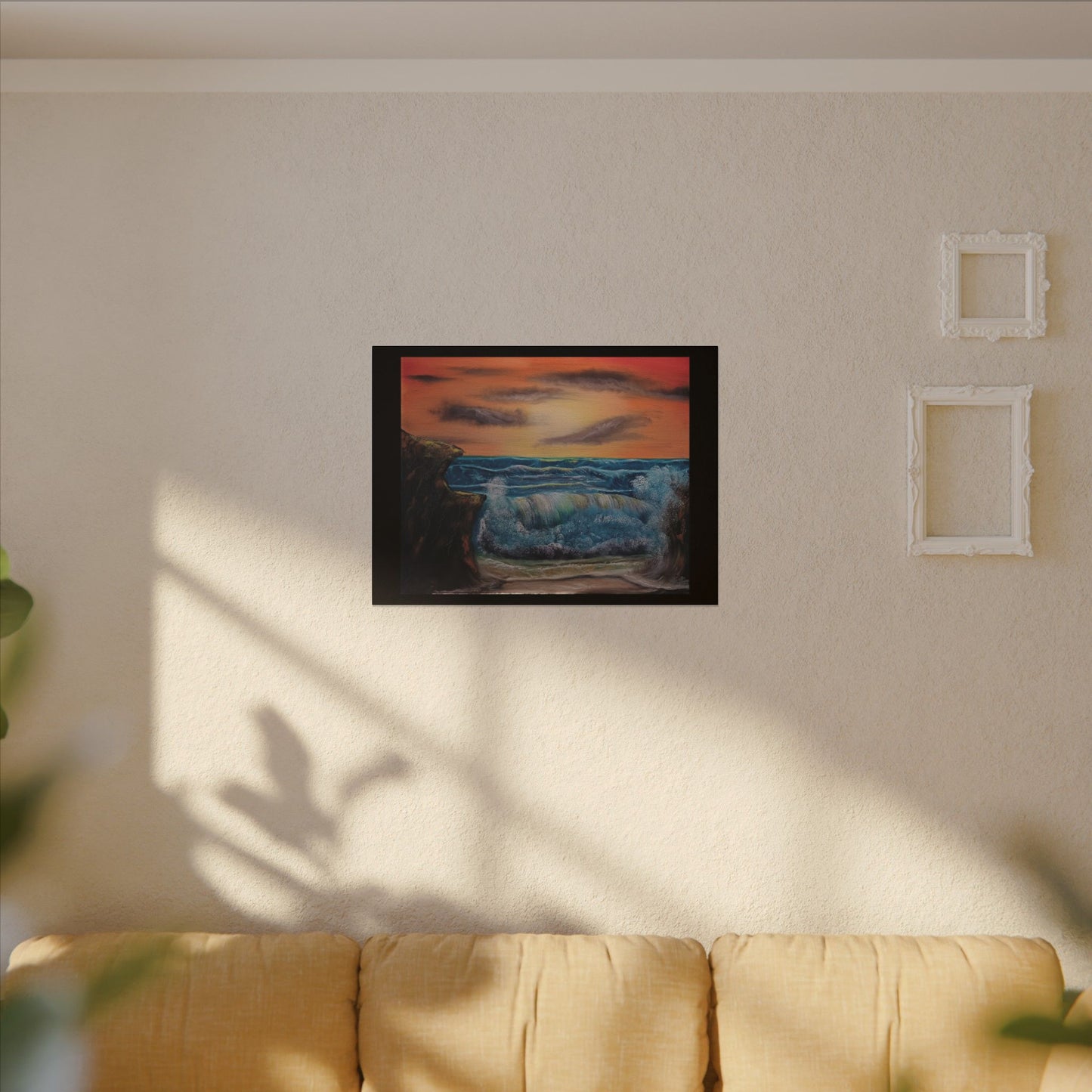Sunset Ocean Wave Canvas Print — Seascape Wall Art