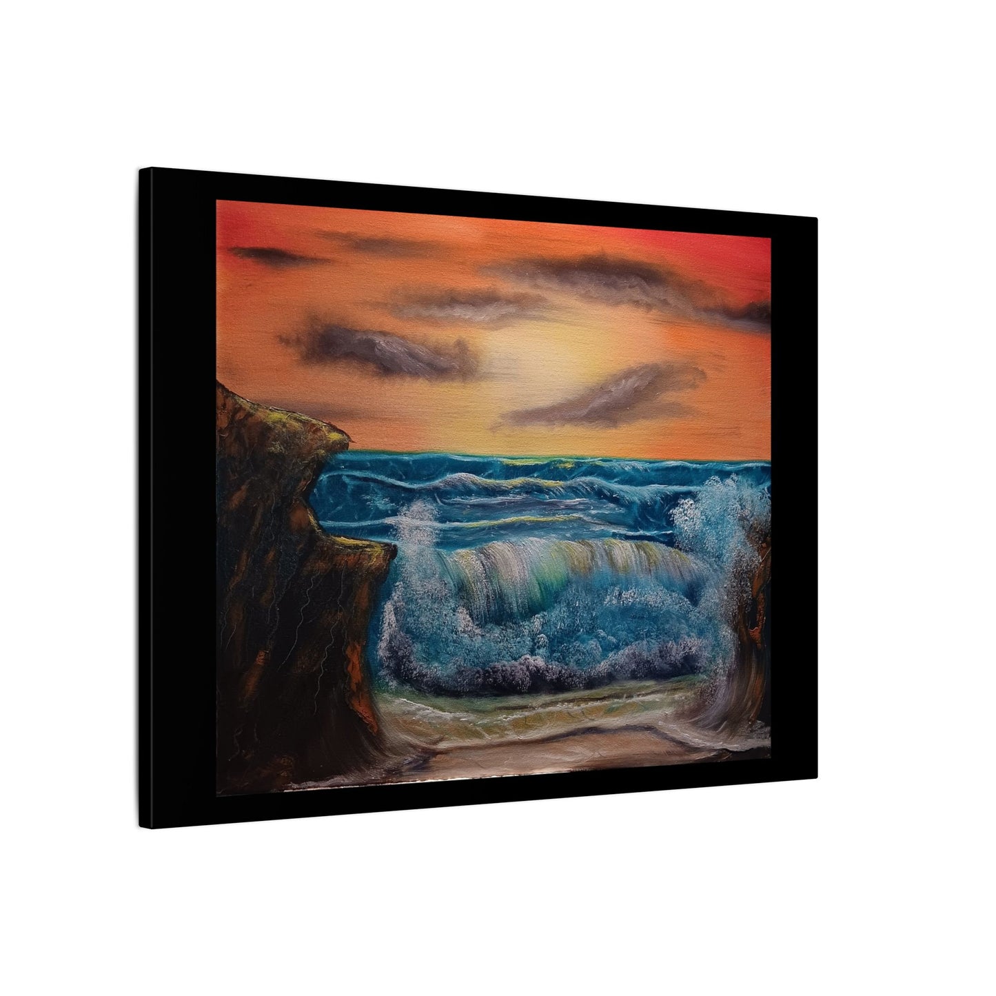 Sunset Ocean Wave Canvas Print — Seascape Wall Art