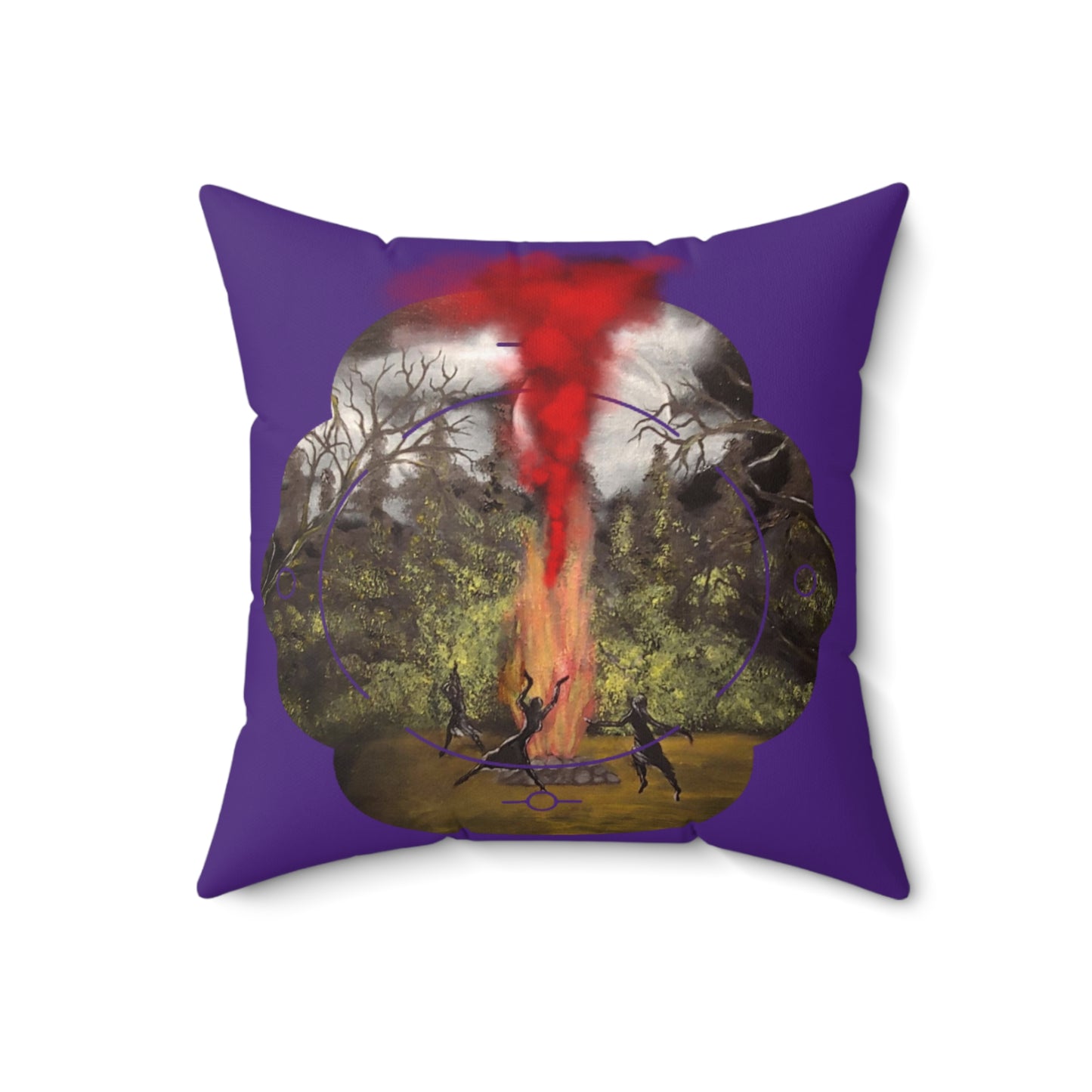 Full moon ritual...Spun Polyester Square Pillow