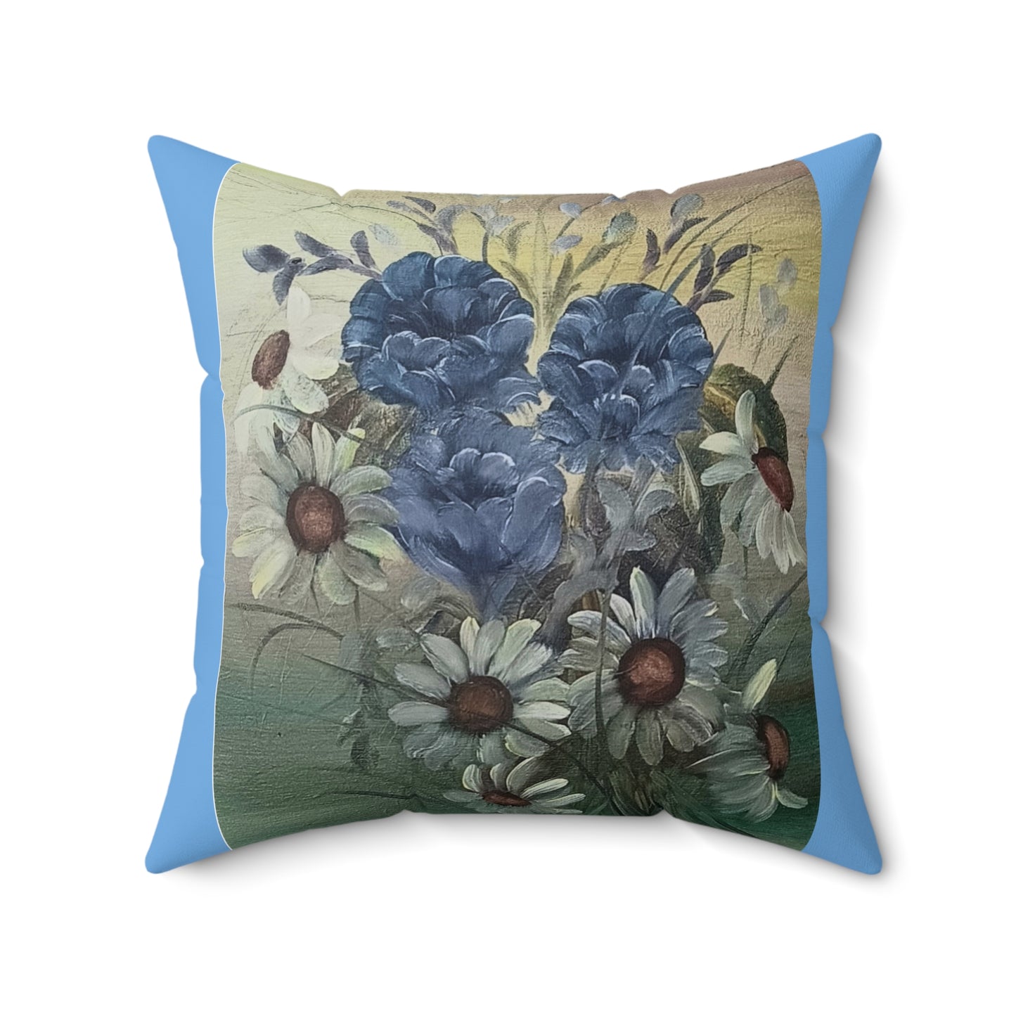 Flowers & Daisies Spun Polyester Square Pillow