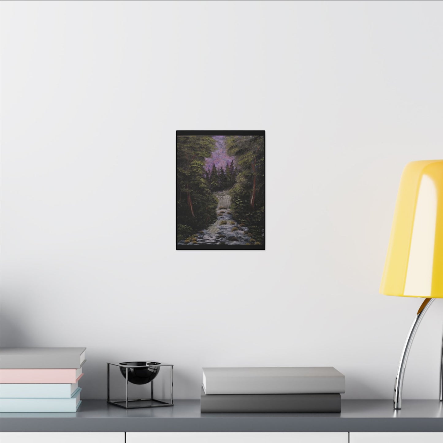 Waterfall Forest Canvas Wall Art — Matte Stretched Nature Print
