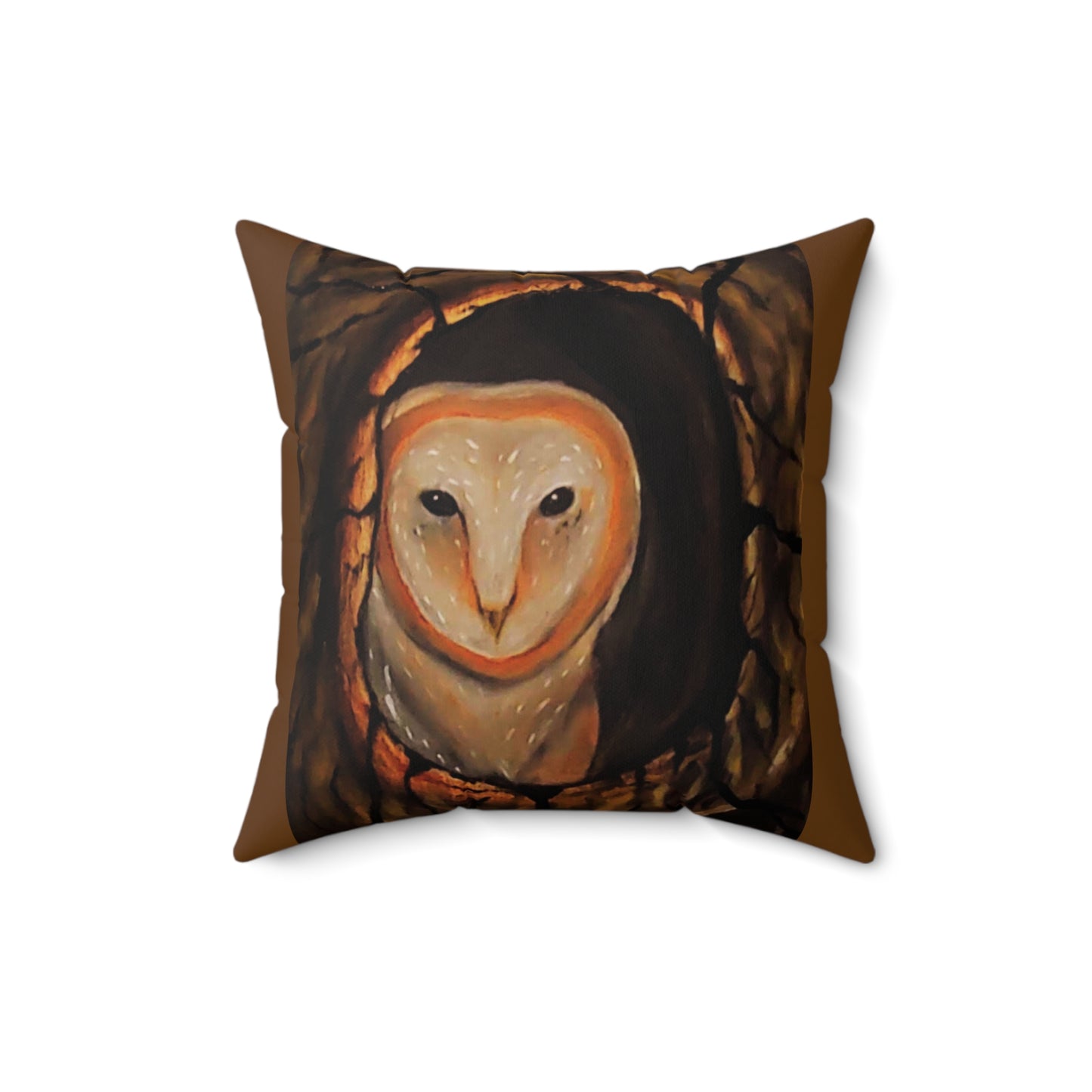 Owl in a Tree - Original Painting - 4 Sizes Available square pillow