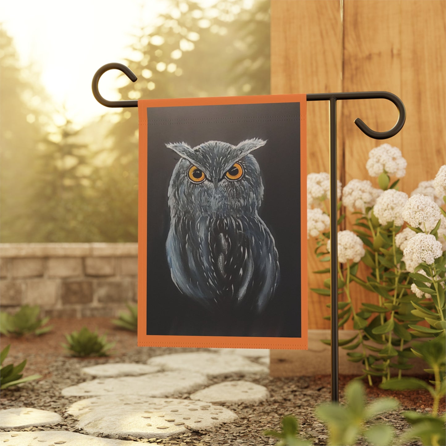 Owl in the Night...Garden & House Banner