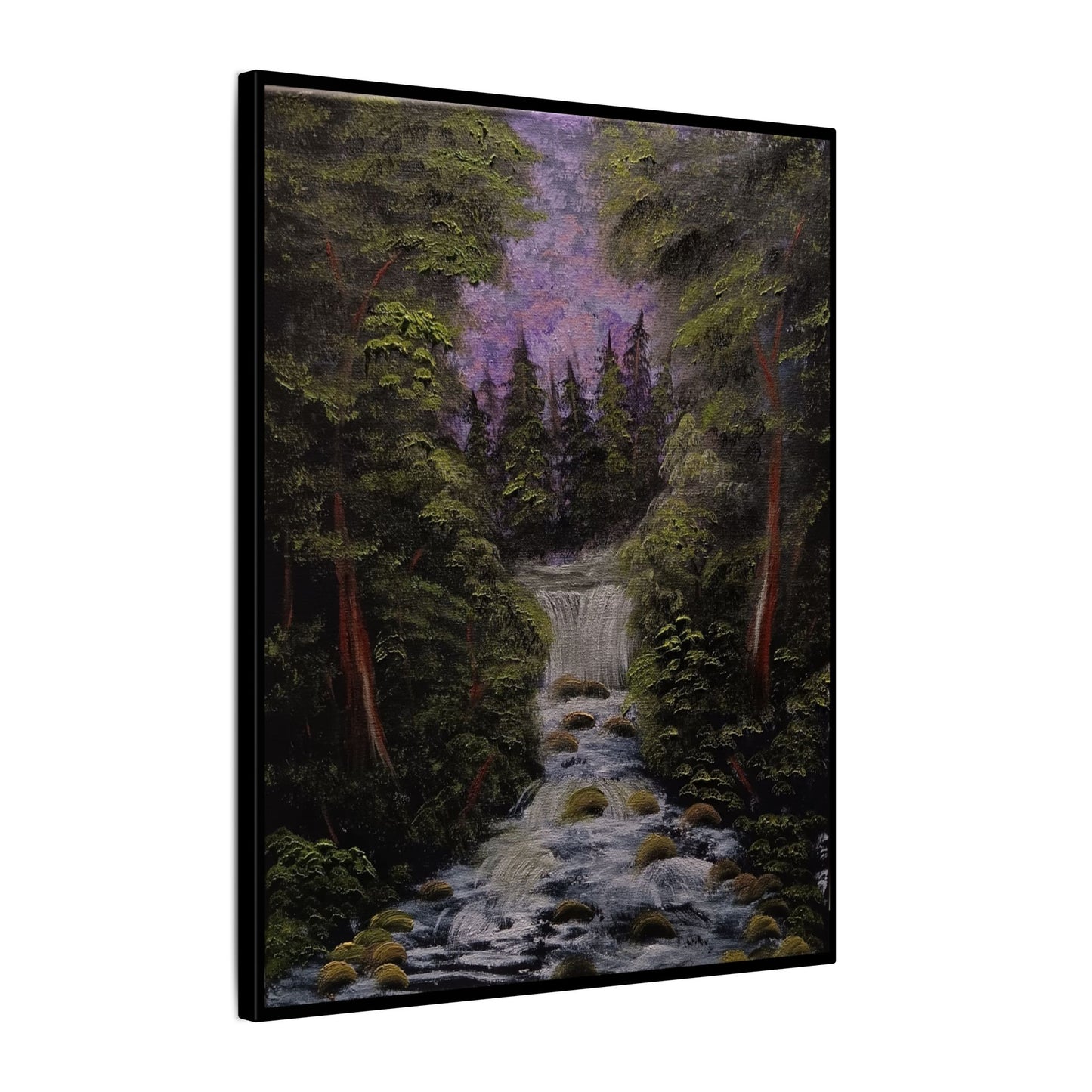 Waterfall Forest Canvas Wall Art — Matte Stretched Nature Print
