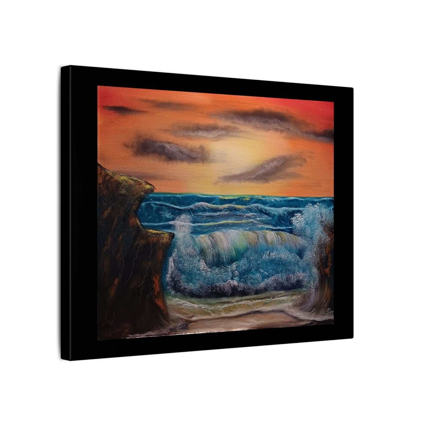 Sunset Ocean Wave Canvas Print — Seascape Wall Art