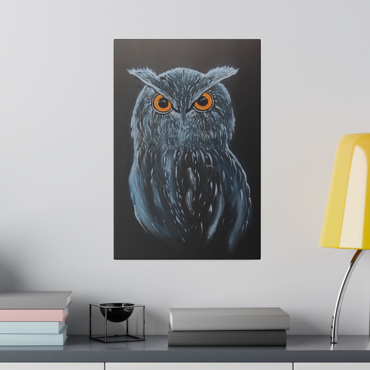 Great Horned Owl...Matte Canvas, Stretched, 0.75"