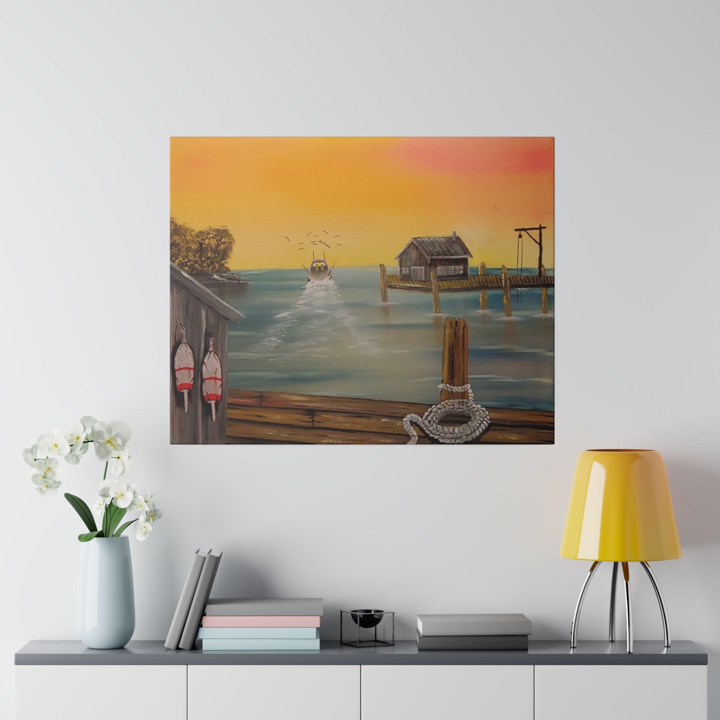 New England Sunrise Matte Canvas, Stretched, 0.75"