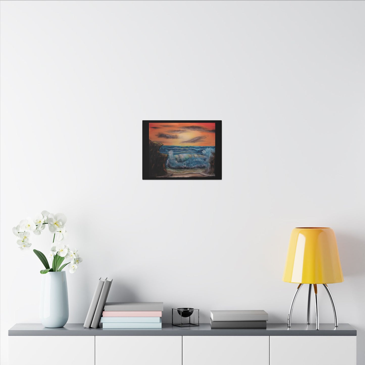 Sunset Ocean Wave Canvas Print — Seascape Wall Art