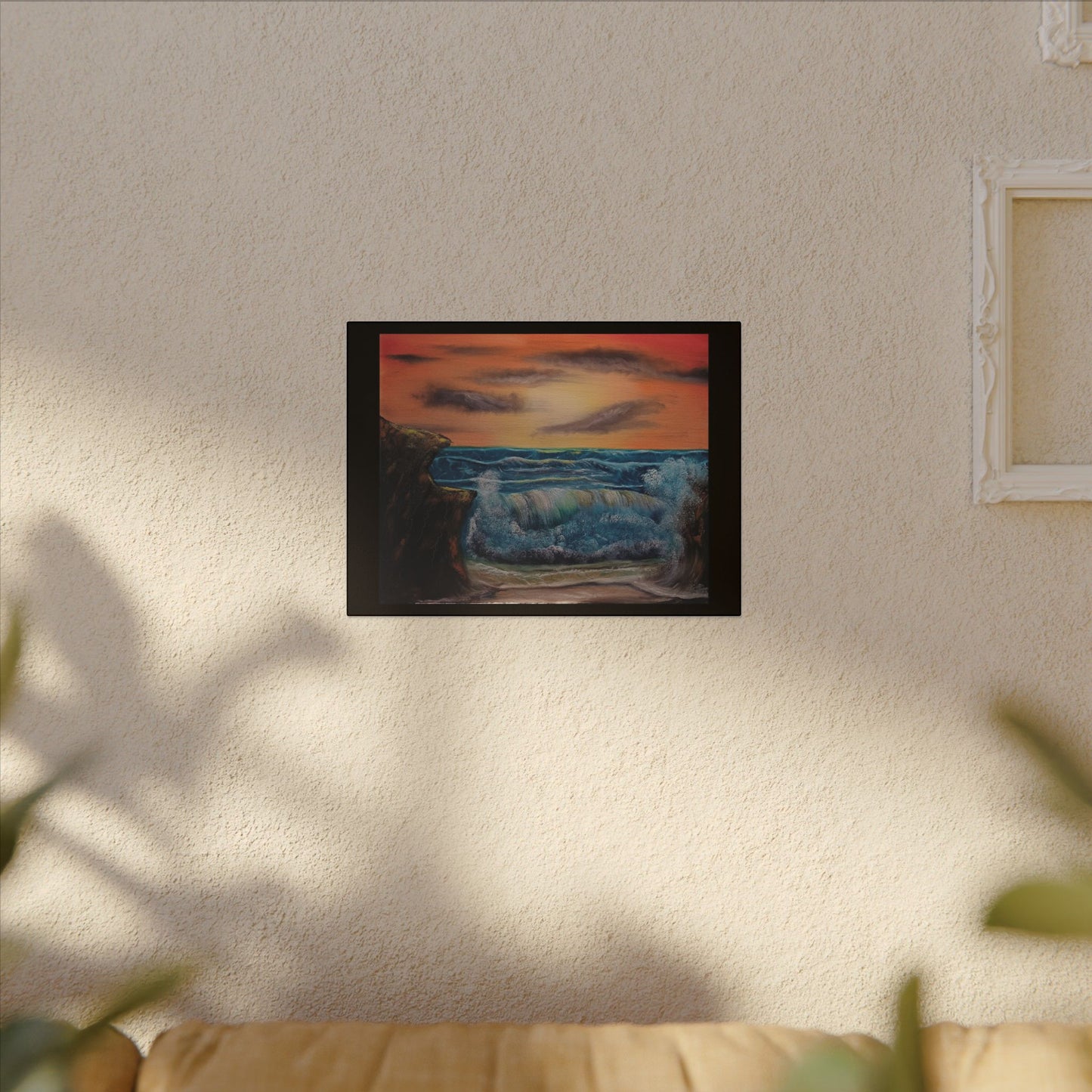 Sunset Ocean Wave Canvas Print — Seascape Wall Art
