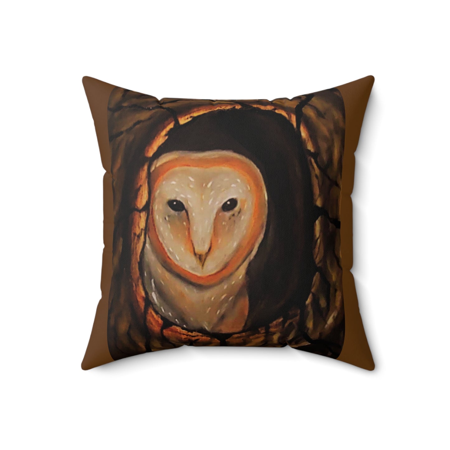 Owl in a Tree - Original Painting - 4 Sizes Available square pillow