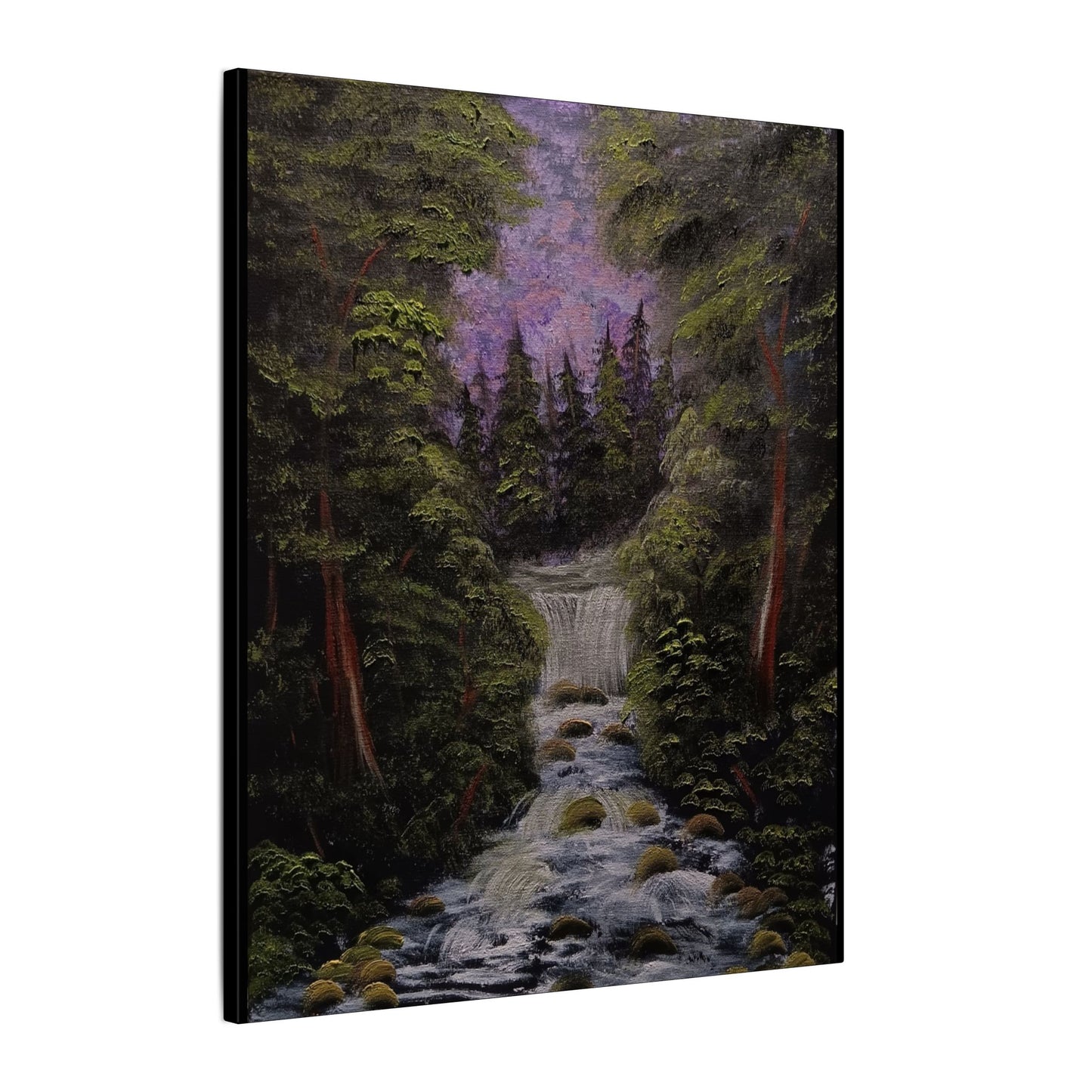 Waterfall Forest Canvas Wall Art — Matte Stretched Nature Print