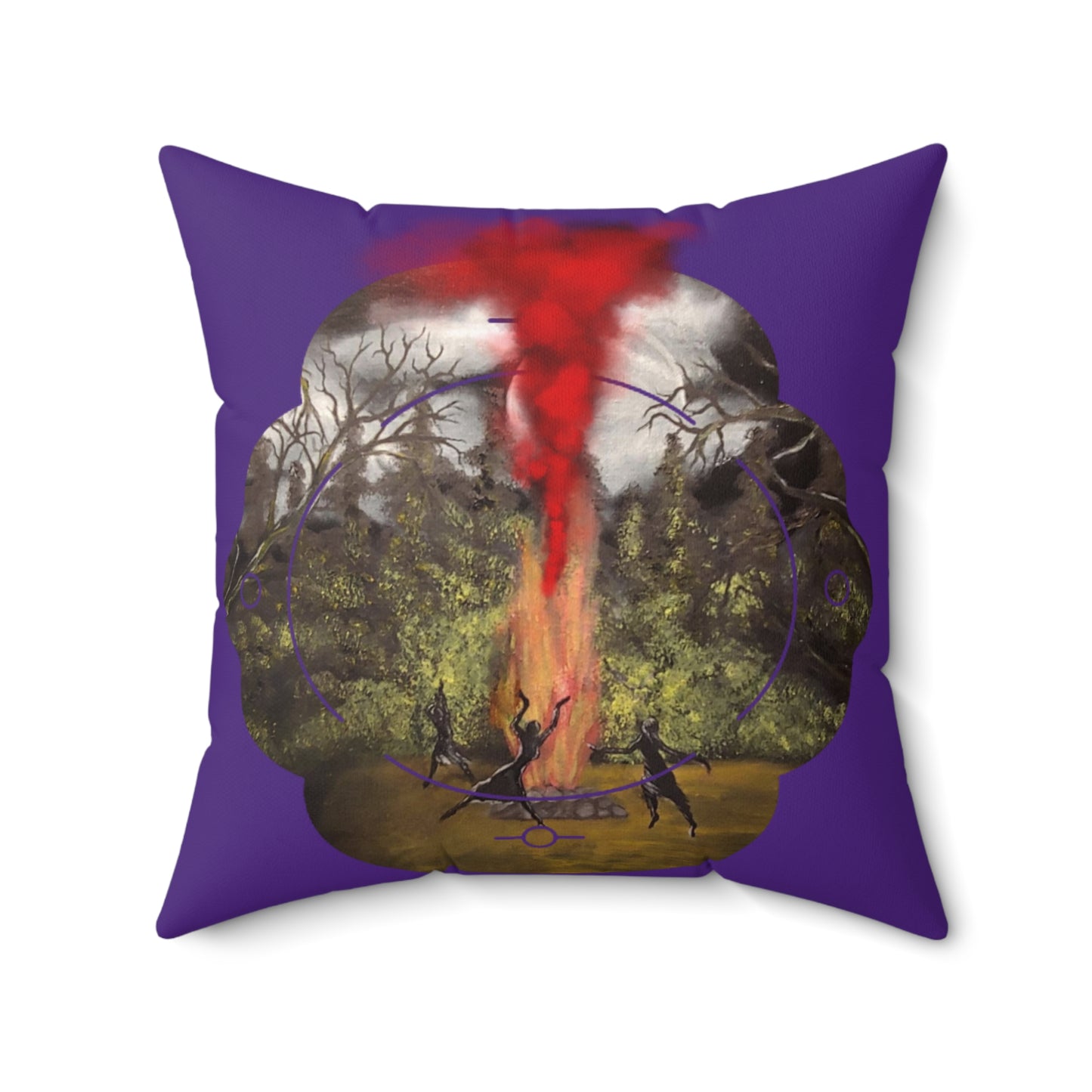 Full moon ritual...Spun Polyester Square Pillow