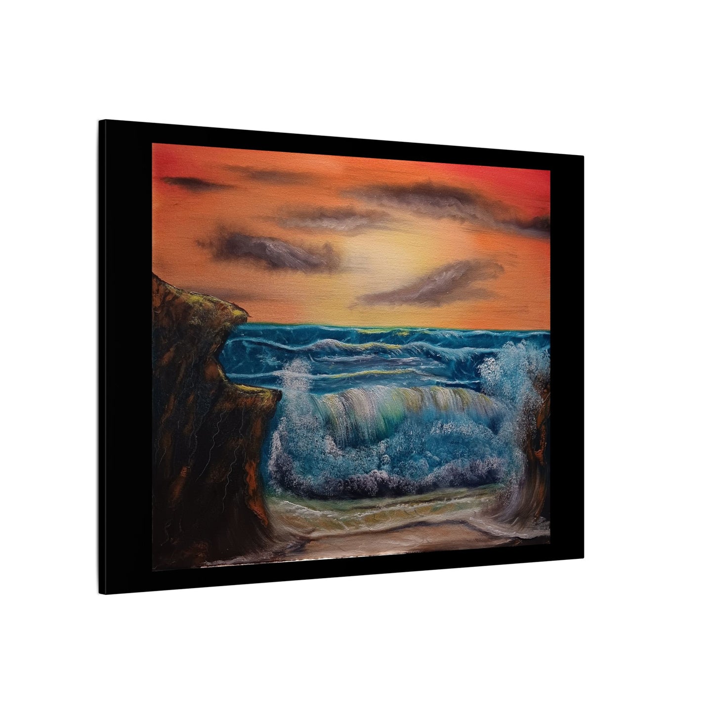 Sunset Ocean Wave Canvas Print — Seascape Wall Art